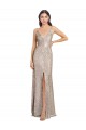 Acheter Argent Fourreau Col V Paillette Paillettes Scintillantes Longue Formelles Robes demoiselle d'honneur / Robes de soirée / Robes de bal