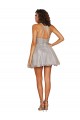 Acheter Argent Trapèze Licou Courte Tulle Courte Robes demoiselle d'honneur / Robes de cocktail