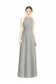 Acheter Argent Trapèze Licou Mousseline Longue Robes demoiselle d'honneur