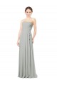 Acheter Argent Trapèze Mousseline Longue Robes demoiselle d'honneur