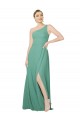 Acheter Argent islandais Trapèze Sans bretelle Mousseline Longue Robes demoiselle d'honneur