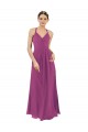 Acheter Baie sauvage Fourreau Col V Mousseline Longue Robes demoiselle d'honneur