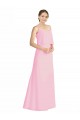 Acheter Barely Rose Trapèze Bretelles spaghetti Mousseline Longue Robes demoiselle d'honneur