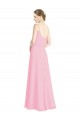 Acheter Barely Rose Trapèze Bretelles spaghetti Mousseline Longue Robes demoiselle d'honneur