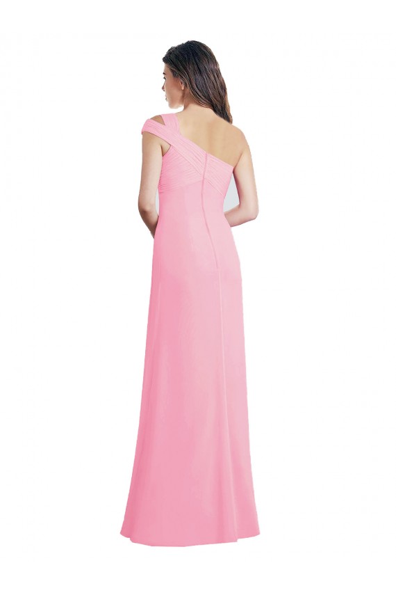 Acheter Barely Rose Trapèze Mousseline Longue Robes demoiselle d'honneur