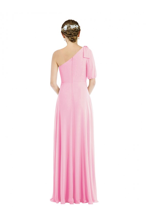 Acheter Barely Rose Trompette Mousseline Longue Robes demoiselle d'honneur