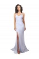 Acheter Blanc Sirène Bretelles spaghetti Col Haut Crêpe Stretch Simple Plage Robes de mariée