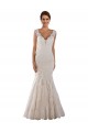 Acheter Blanc Sirène Col V Dentelle Robes de mariée