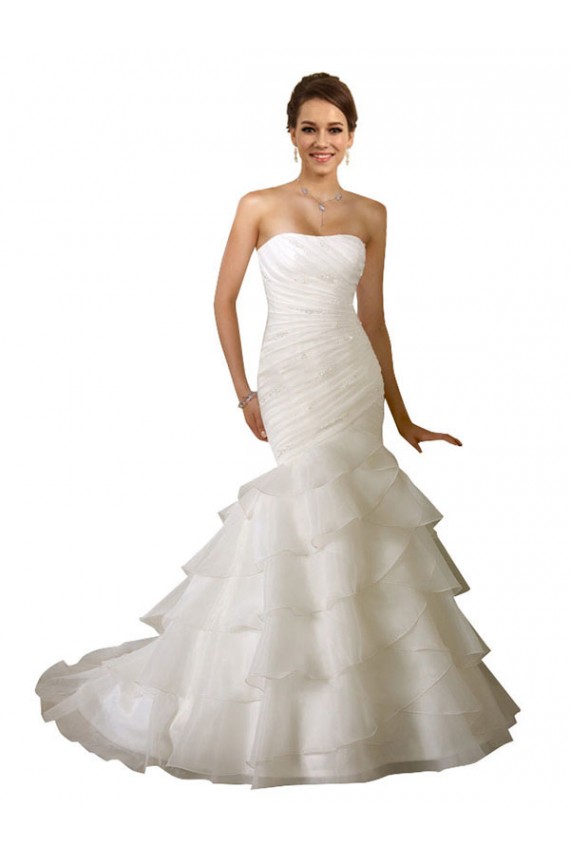Acheter Blanc Sirène Tulle Robes de mariée