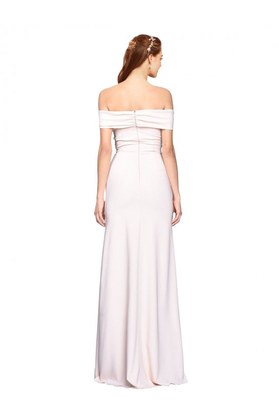 Acheter Blanc Sirène Épaule Dénudée Crêpe Stretch Longue Formelles Robes demoiselle d'honneur / Robes de soirée / Robes de bal