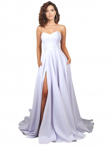 Acheter Blanc Trapèze Crêpe Stretch Simple Plage Robes de mariée