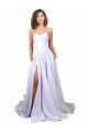 Acheter Blanc Trapèze Crêpe Stretch Simple Plage Robes de mariée