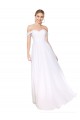 Acheter Blanc Trapèze Épaule Dénudée Mousseline Longue Formelles Robes demoiselle d'honneur / Robes de soirée / Robes de bal