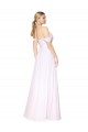 Acheter Blanc Trapèze Épaule Dénudée Mousseline Longue Formelles Robes demoiselle d'honneur / Robes de soirée / Robes de bal