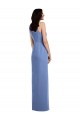 Acheter Bleu Windsor Trapèze Col bijou Mousseline Longue Robes demoiselle d'honneur