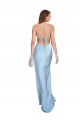 Acheter Bleu ciel clair Fourreau Satiné Soyeux Longue Formelles Robes demoiselle d'honneur / Robes de soirée / Robes de bal