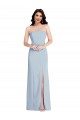 Acheter Bleu ciel clair Trapèze Sans bretelle Crêpe Stretch Longue Formelles Robes demoiselle d'honneur / Robes de soirée / Robes de bal