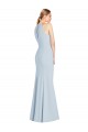 Acheter Bleu ciel clair Trompette Licou Crêpe Stretch Longue Robes demoiselle d'honneur / Robes de bal