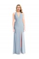 Acheter Bleu ciel clair Trompette Licou Crêpe Stretch Longue Robes demoiselle d'honneur / Robes de bal