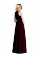 Acheter Bleu ciel clair Trompette Licou Mousseline Longue Robes demoiselle d'honneur
