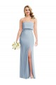 Acheter Bleu ciel clair Trompette Sans bretelle Crêpe Stretch Longue Robes demoiselle d'honneur / Robes de bal