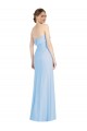 Acheter Bleu ciel clair Trompette Sans bretelle Mousseline Longue Formelles Robes demoiselle d'honneur / Robes de soirée