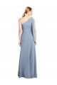 Acheter Bleu fumée Fourreau Crêpe Stretch Longue Formelles Robes demoiselle d'honneur / Robes de soirée / Robes de bal