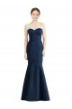Acheter Bleu marine foncé Sirène Satiné Longue Robes demoiselle d'honneur