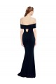 Acheter Bleu marine foncé Sirène Épaule Dénudée Crêpe Stretch Longue Formelles Robes demoiselle d'honneur / Robes de soirée / Robes de bal