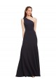 Acheter Bleu marine foncé Trapèze Crêpe Stretch Longue Formelles Robes demoiselle d'honneur / Robes de soirée / Robes de bal