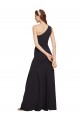 Acheter Bleu marine foncé Trapèze Crêpe Stretch Longue Formelles Robes demoiselle d'honneur / Robes de soirée / Robes de bal