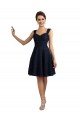 Acheter Bleu marine foncé Trapèze Dentelle Courte Robes demoiselle d'honneur / Robes de cocktail