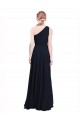 Acheter Bleu marine foncé Trapèze Mousseline Longue Robes demoiselle d'honneur