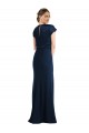 Acheter Bleu marine foncé Trompette Épaule Dénudée Crêpe Stretch Longue Formelles Robes demoiselle d'honneur / Robes de soirée / Robes de bal