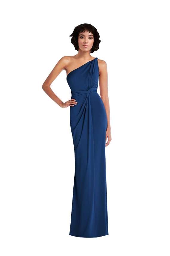 Acheter Bleu roi Fourreau Spandex Longue Robes demoiselle d'honneur / Robes de bal