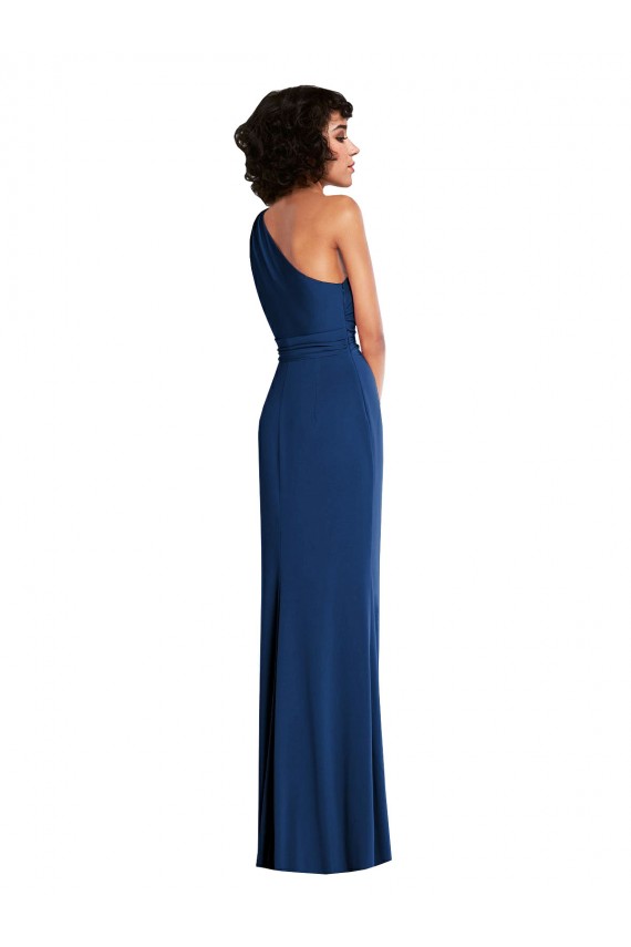 Acheter Bleu roi Fourreau Spandex Longue Robes demoiselle d'honneur / Robes de bal