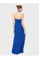 Acheter Bleu roi Trapèze Licou Mousseline Longue Robes demoiselle d'honneur