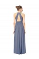 Acheter Bleu roi Trapèze Licou Mousseline Longue Robes demoiselle d'honneur