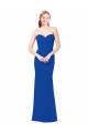 Acheter Bleu roi Trapèze Mousseline Longue Robes demoiselle d'honneur