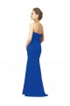 Acheter Bleu roi Trapèze Mousseline Longue Robes demoiselle d'honneur