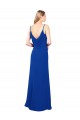 Acheter Bleu roi Trapèze Mousseline Longue Robes demoiselle d'honneur