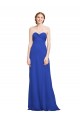 Acheter Bleu roi Trapèze Mousseline Longue Robes demoiselle d'honneur
