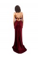 Acheter Bordeaux Fourreau Satiné Soyeux Longue Formelles Robes demoiselle d'honneur / Robes de soirée / Robes de bal