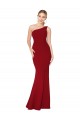 Acheter Bordeaux Sirène Col Haut Crêpe Stretch Longue Formelles Robes demoiselle d'honneur / Robes de soirée / Robes de bal