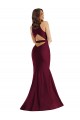Acheter Bordeaux Sirène Col V Satiné Soyeux Longue Formelles Robes demoiselle d'honneur / Robes de soirée / Robes de bal