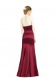 Acheter Bordeaux Sirène Satiné Longue Robes demoiselle d'honneur