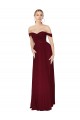 Acheter Bordeaux Sirène Épaule Dénudée Mousseline Longue Formelles Robes demoiselle d'honneur / Robes de soirée / Robes de bal