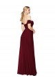 Acheter Bordeaux Sirène Épaule Dénudée Mousseline Longue Formelles Robes demoiselle d'honneur / Robes de soirée / Robes de bal