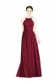 Acheter Bordeaux Trapèze Licou Mousseline Longue Robes demoiselle d'honneur