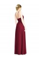 Acheter Bordeaux Trapèze Licou Mousseline Longue Robes demoiselle d'honneur